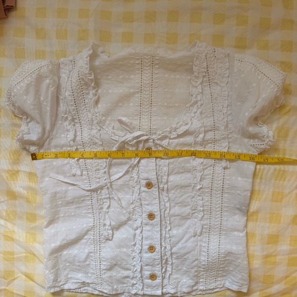 VINTAGE EMBROIDERED COTTON TOP UK 8 - 100% Cotton - Picture 7 of 16